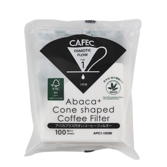Cafec Abaca+ paper filter for 1-2 cups.